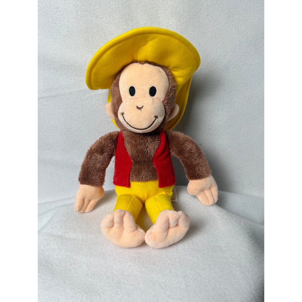 Kohls Cares Curious George Plush‎ Stuffed Animal Yellow Hat Red Vest 13 inch